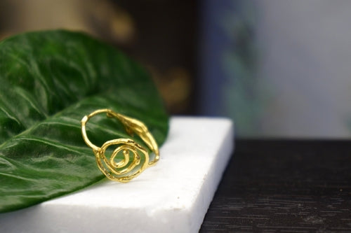 Handmade Nature Ring – Spiral Jasmine Twig Design | Eco Friendly Thin