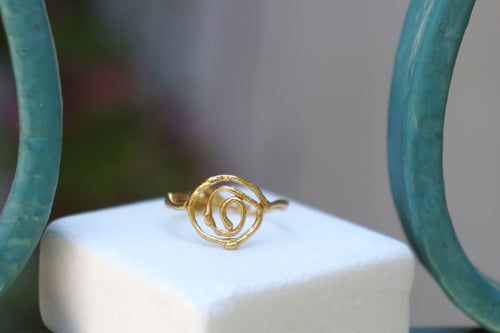 Handmade Nature Ring – Spiral Jasmine Twig Design | Eco Friendly Thin